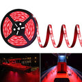 Boat LED Strip Lights 20ft Waterproof Marine Lighting for Night Fishing - Red