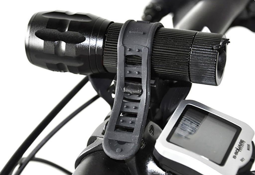 PLIAVAON Bicycle Flashlight Stand - Bicycle Front Handlebar Adjustable Headlamp Flashlight Holder, Pump Clamp - Cycling Gear Accessories, Single Pack