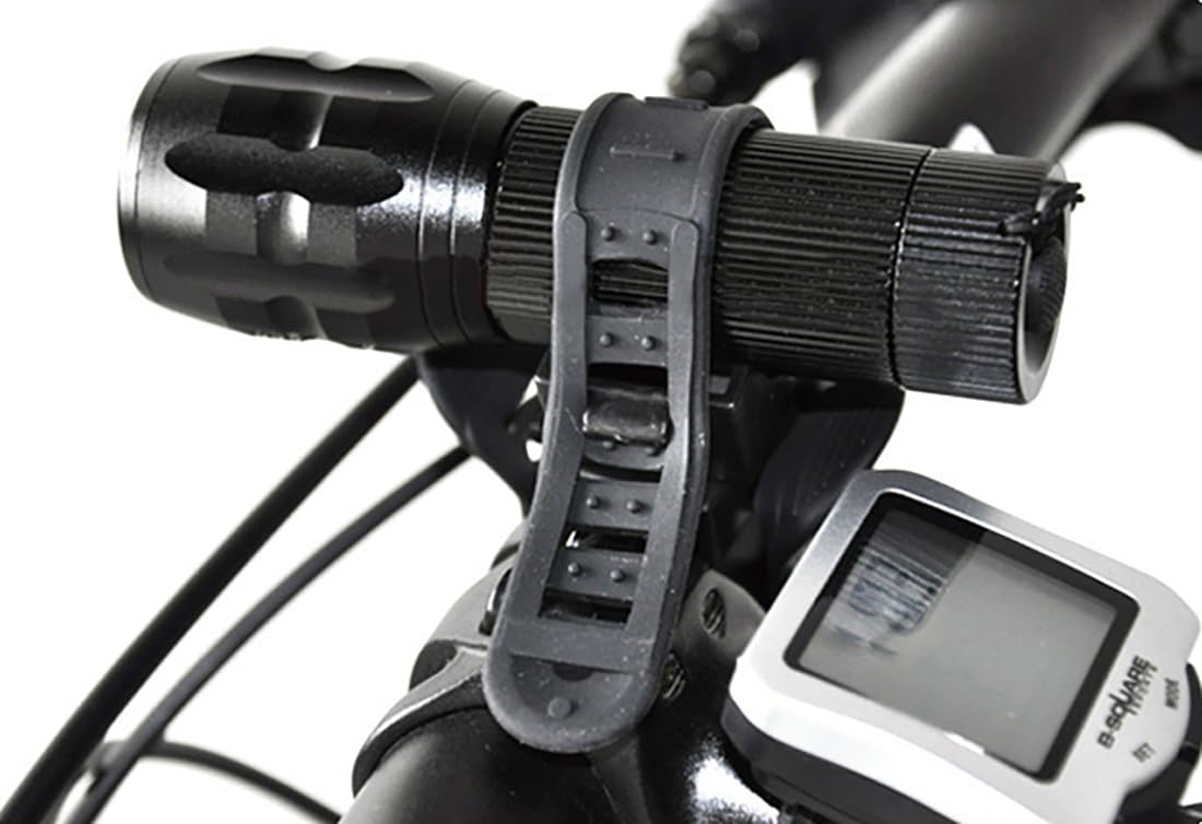 PLIAVAON Bicycle Flashlight Stand - Bicycle Front Handlebar Adjustable Headlamp Flashlight Holder, Pump Clamp - Cycling Gear Accessories, Single Pack