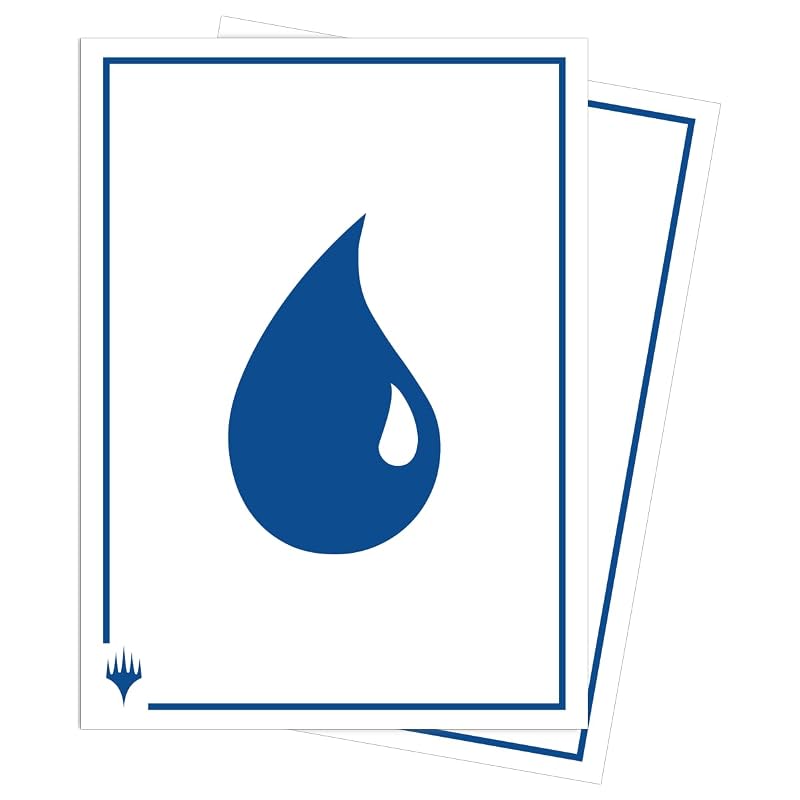Apex Deck Protector Sleeves 105ct for Magic: The Gathering Mana 8 – 2.5 x 3.5 in, Island Symbol, Standard Size