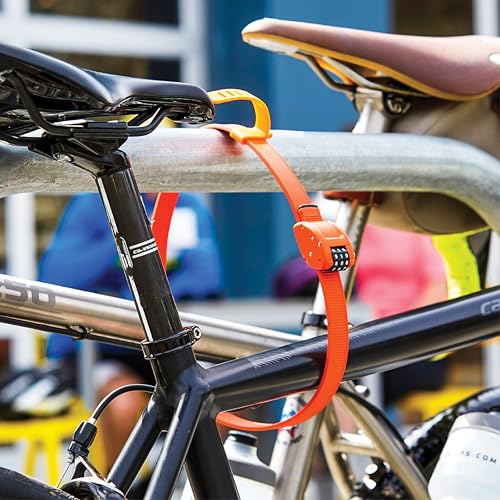 OTTOLOCK Cinch Bike Lock 30 Inch - Orange, Lightweight Theft Deterrent