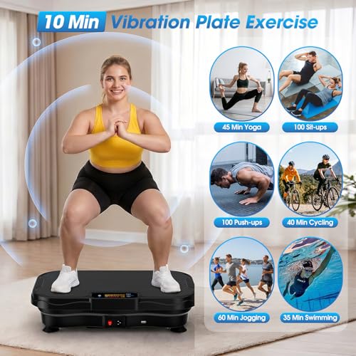 Furaso Vibration Plate for Lymphatic Drainage & Weight Loss - Black