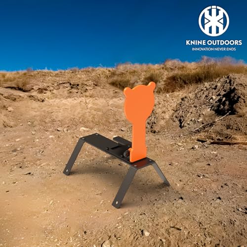KNINE OUTDOORS Auto Reset Steel Gong Target 3/8'' AR500 for Shooting Range