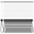 Soccer Net Fastener Set 60 Pcs - Self Stick Straps & 5.9' Bungee Cords for Goal Rebounder