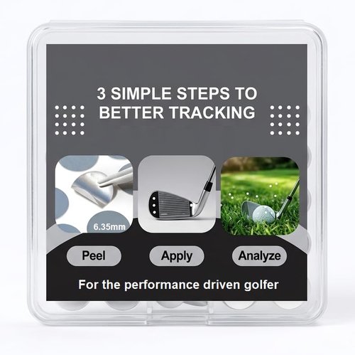 Golf Club & Golf Ball, White Reflective Dot Stickers, 3M Weatherproof Decals for Enhanced High Speed Camera Detection and Simulators, 1/4 Inch Size, Pack of 546