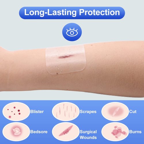 Niceful 20 Count Hydrocolloid Bandages 2" x 2", Wound Dressing Small Hydrocolloid Gel Bandages for Wounds, Wound Healing Bed Sore Bandage