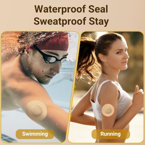 20 Pack Waterproof Skin-Tone Dexcom G7 & Stelo Sensor Patches - Beige, Light