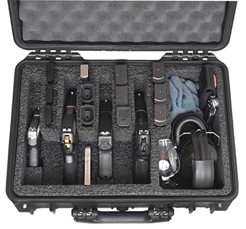 Waterproof Pistol & Magazine Case - Holds 4 Pistols & 33 Magazines, TSA Approved