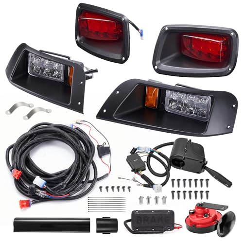 vvavv Black LED Golf Cart Light Kit for EZGO TXT 1996-2013 - Upgrade