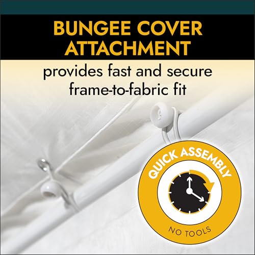 4-Leg 10x10ft Canopy Tent - Waterproof Sun Shade with Steel Frame, White