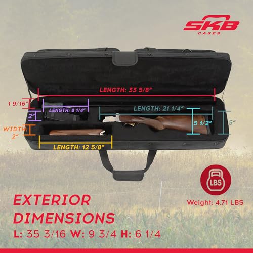 SKB Rugged Travel Shotgun Case for Breakdown Shotguns 33.75" Barrel Black