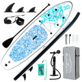 Inflatable Stand Up Paddle Board with Accessories - Light Blue Sea Turtle 10'6" x 33" x 6"