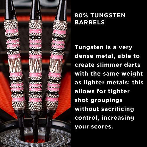Viper Wings 80% Tungsten Soft Tip Darts - Pink, 16 Grams