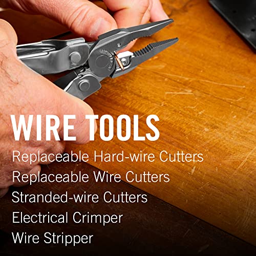 Leatherman Super Tool 300 Multitool Stainless Steel with Replaceable Wire Cutters & Saw