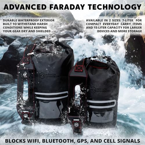 Mission Darkness 15L Waterproof Faraday Dry Bag for Electronic Device Security