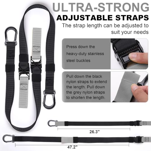 Home Resistance Training Kit with Adjustable Suspension Straps - Grey