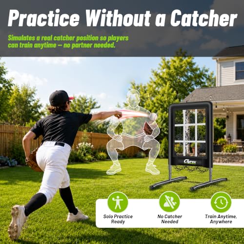 Black 9 Hole Baseball Softball Pitching Net with Strike Zone for Accuracy Training