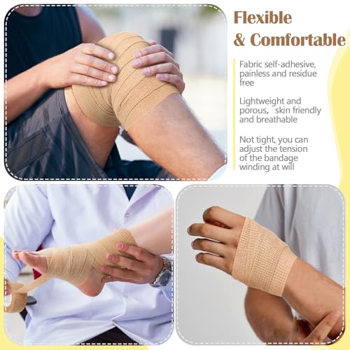 Self Adhesive Bandage Wraps 96 Pack - 1 Inch x 5 Yards, Breathable & Soft