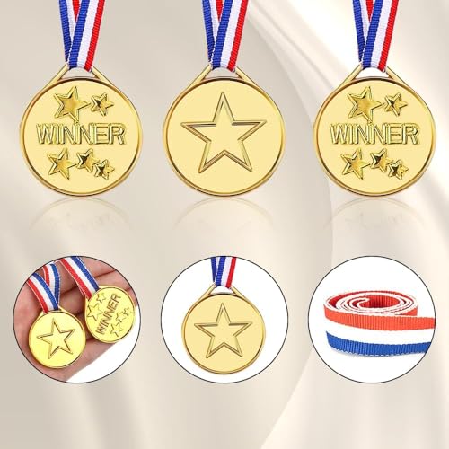 50pcs Gold Medals for Kids Awards Sports Competition Talent Show
