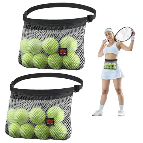 2 Pack Tennis Ball Holder Waist Pouch for Balls and Valuables