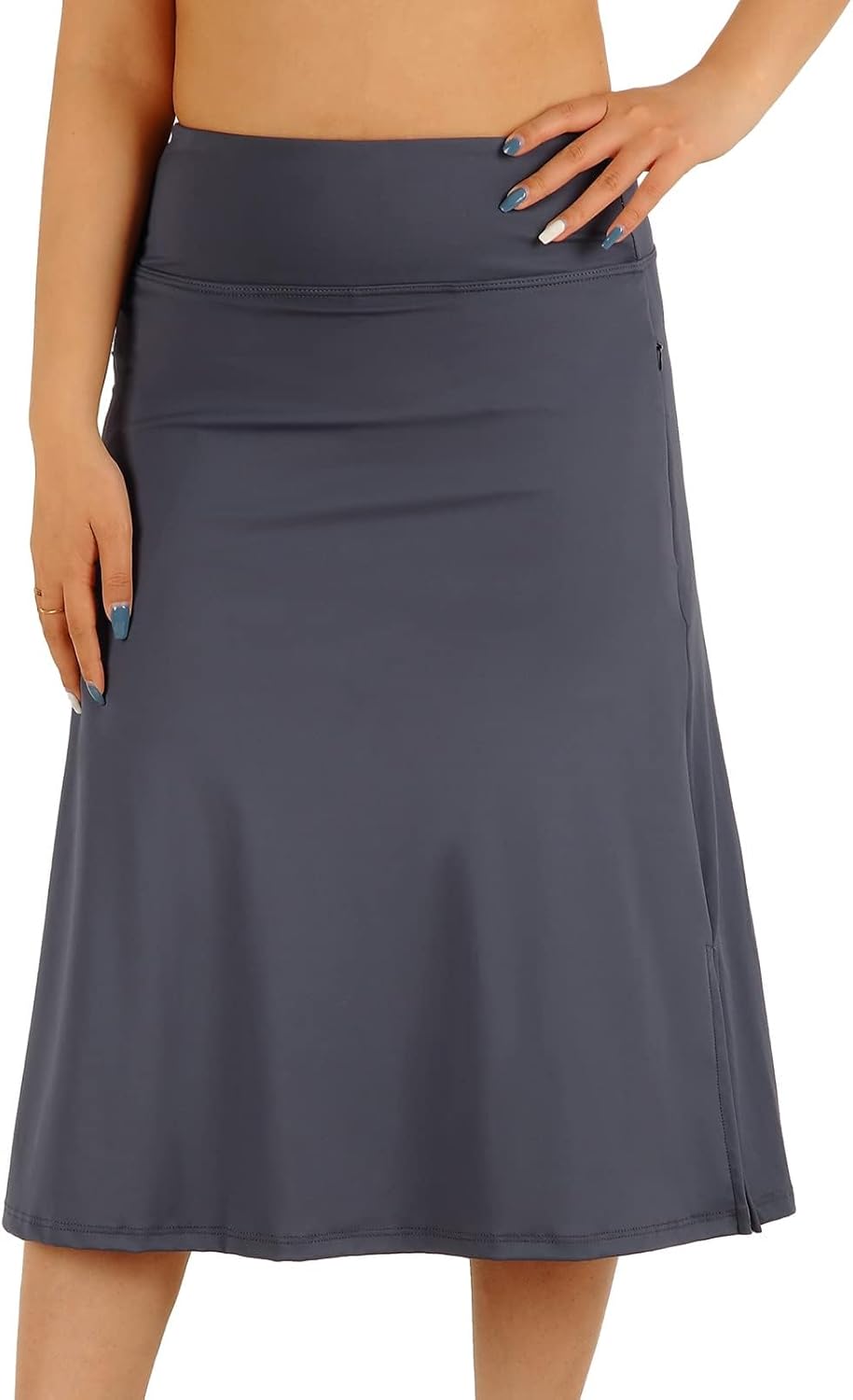Skiennix Women's Modest Knee-Length Skorts - Athletic Midi Running Skirt in Stylish Design