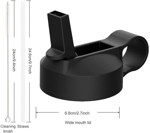The Mass Wide Mouth Straw Lid Compatibility Most Sports Water Bottle (Cobalt)