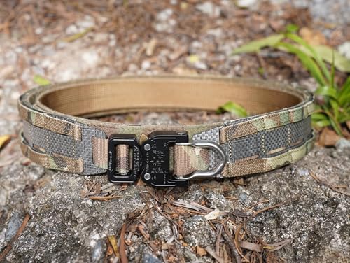 PETAC GEAR Medium Tactical Low Profile Molle Battle Cobra Belt with Laser-Cut Tegris