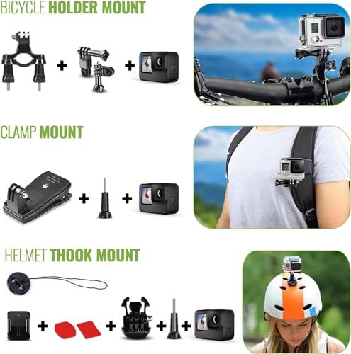 GoPro Hero Black 64GB Waterproof Action Camera 4K Ultra HD with Accessories