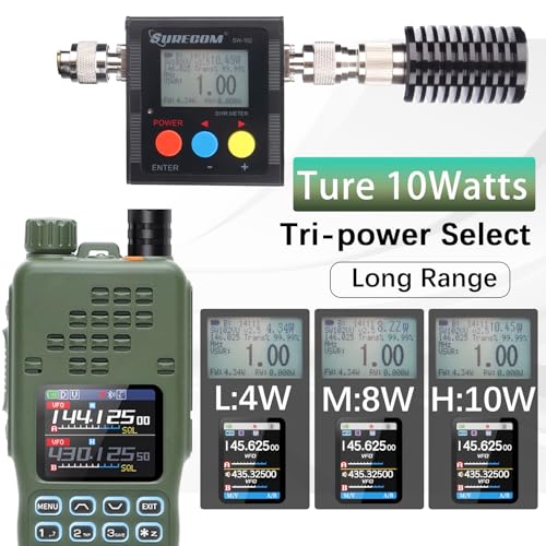 10W Handheld Ham Radio with GPS NOAA Weather Two-Way Radio Long Range Walkie Talkie