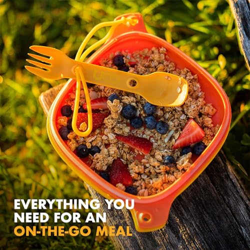 Camping Mess Kit with Bowl Plate and 3-in-1 Spork Set - Sunrise / One Size
