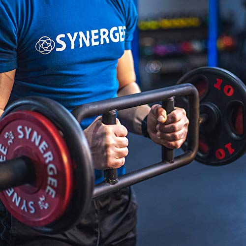 Synergee Tricep Bar 25 lb - Black Phosphate, 34-inch Steel Weightlifting Bar