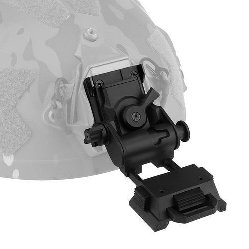 APLUSGEAR L4G24 NVG Plastic Foldable Helmet Night Vision Bracket for PVS15 PVS18 GPNVG-18 (Black)