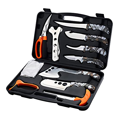 Hunting Deer Knife Set with Field Dressing Tools - Game Processing Kit