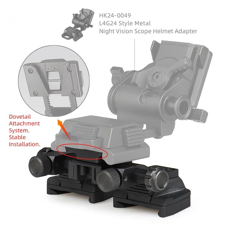 Night Vision Helmet Mount for M250 IR Patrol NVG Devices - Dovetail Adapter
