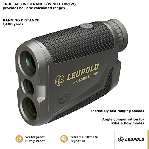 Leupold RX-1400i TBR/W Gen 2 Rangefinder with Flightpath, 1400-Yard Distance, Black/Gray