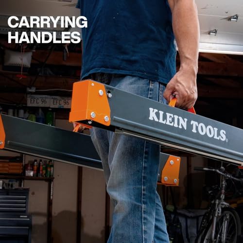 Klein Tools 66187 Folding Sawhorse 2-Pack Heavy Duty Support, Standard Version