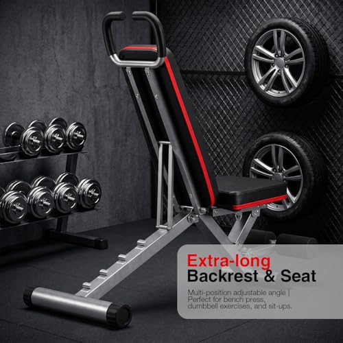 Adjustable Foldable Exercise Bench for Full-Body Home Workout – Hyperextension & Core Training