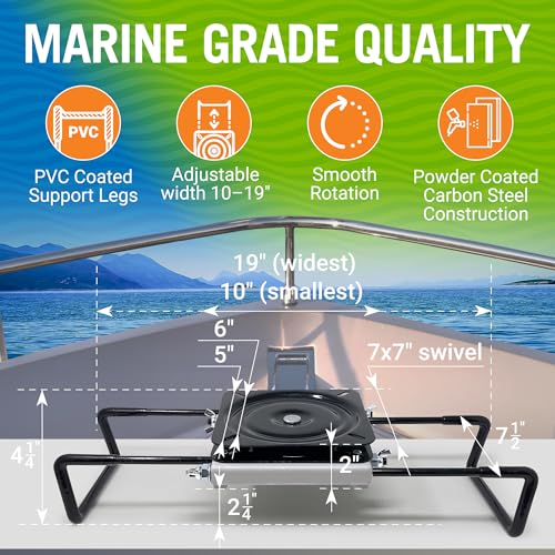 Better Boat Clamp On Boat Seat Swivel Mount 9-18.5 Inch Pack of 2 for Jon & Aluminum Boats