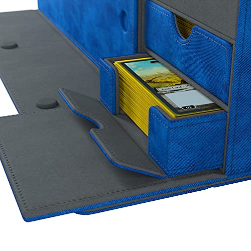 Gamegenic Lair 400+ Convertible Deck Box Blue - Holds 400 Double-Sleeved Cards