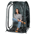 Large Pop-Up Sports Shelter - Waterproof, Windproof, UV Protection, Black