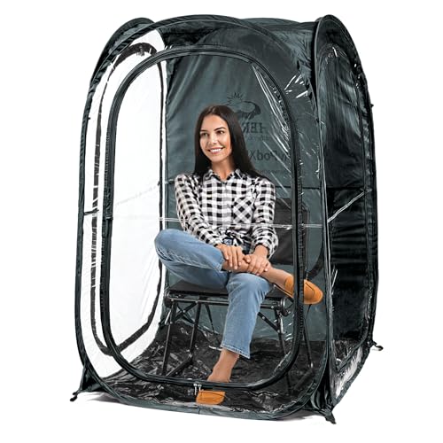 Large Pop-Up Sports Shelter - Waterproof, Windproof, UV Protection, Black