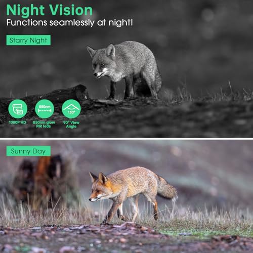 FRKTCAM Grey Solar Trail Camera 4K 64MP WiFi Bluetooth Night Vision Waterproof