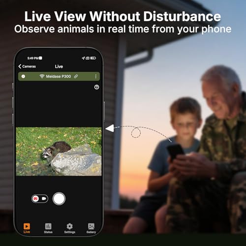 Meidase P300 Pro Trail Camera + 64GB SD Card, 64MP Photos 1296P HD Video, WiFi & Long Range