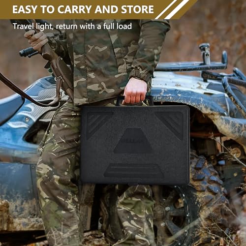 Jellas 15-Piece Hunting & Outdoor Gear Set with 4.6-Inch Fixed Blades and Portable Case