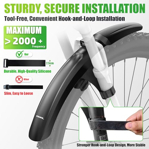 RBRL Bike Fender Set for MTB & E-Bike – Full Coverage Mudguards