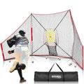 12x7 FT Baseball Hitting Net with Side Nets & Ball Collection System
