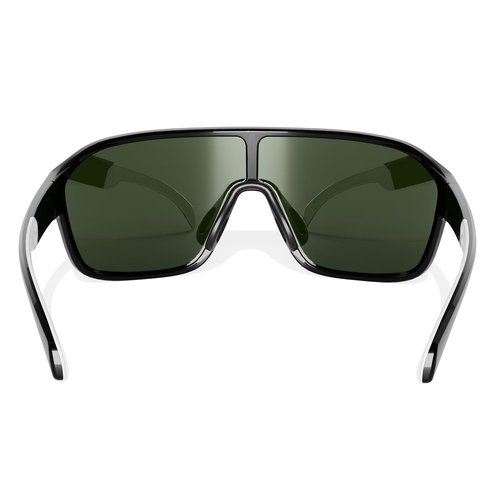 B.N.U.S Sports Running Sunglasses for men womens cycling shades UV Protection (Polished Black/G-15 Polarized, Plastic Lenses)