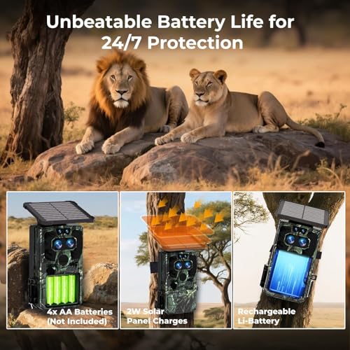 VOOPEAK TC37-B WiFi 4K Trail Camera with Dual-Lens Night Vision