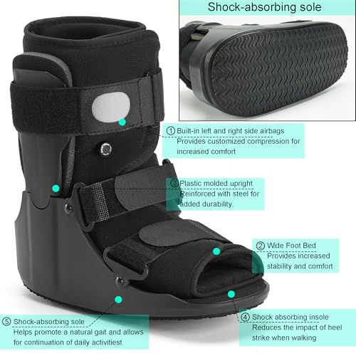 Air Walking Boot for Broken Foot Injury Sprain - Medium, Adjustable Support