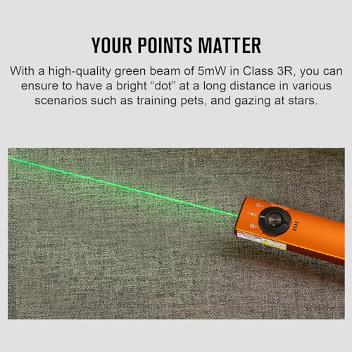 Rechargeable EDC Flat Flashlight with UV & Green Beam - Orange CW Variation